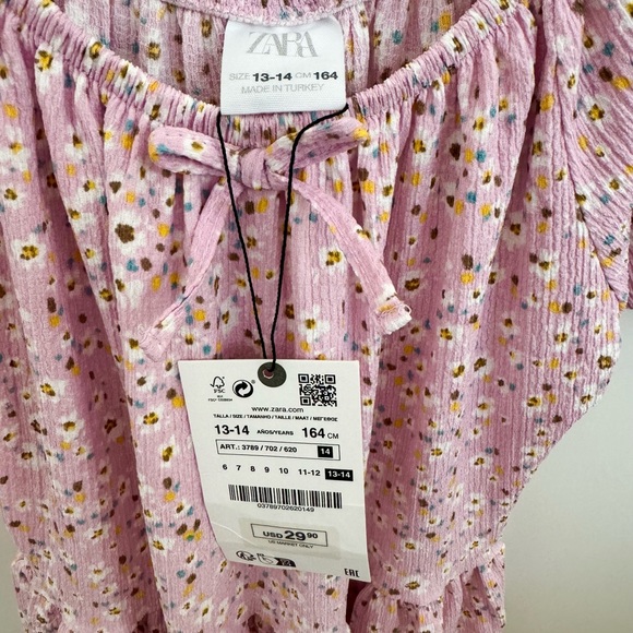Zara kids pink floral dress - Picture 4 of 12